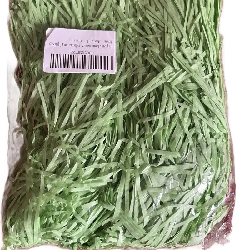Green shredded paper gifts