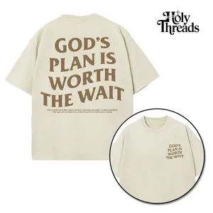 [Holy Threads] God's Plan Is Worth The Wait Unisex Washed T-shirt Vintage Tee Jesus Shirt Jesus Tee Christian Merch Christian Apparel God Apparel christian  bible  shirt
