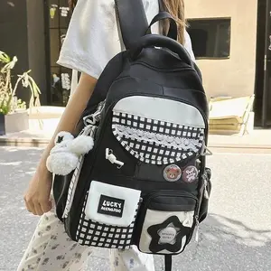 New Y2K Cartoon Ita Backpack Large Capacity DIY Display Knapsack Cute Girl Transparent Shoulder Bag Students Crossbody Schoolbag