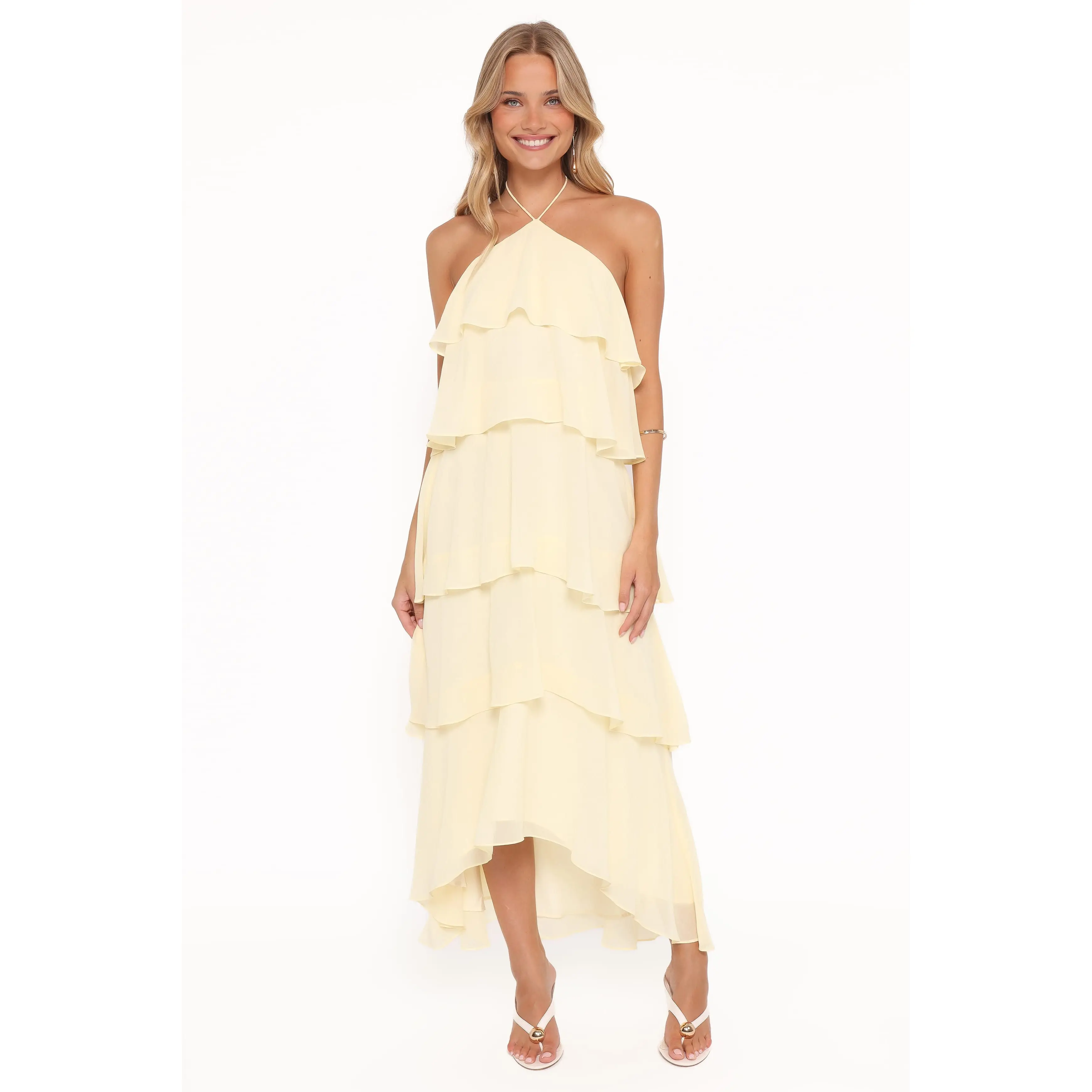 Jonia Halterneck Maxi Dress - Butter Yellow Jonia Halterneck Maxi Dress - Butter Yellow