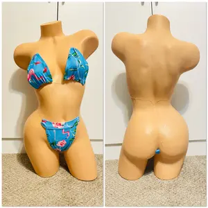 Blue Clear String Bikini Outfit