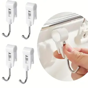 12pcs Multifunctional Hook Clips Wall Mounted Easy Installation for Kitchen Bathroom and Living Room Fits Pipe Diameter 1.1cm 0.43inch