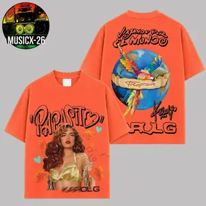 [FREE SHIP] Comfort Colors 2026 Bichota - Viajando Por El Mundo Tropitour Date Graphic High-Quality Cotton T-Shirt, Latin Tour Merch Reggaeton Fan Graphic Tee, Karol G Streetwear Graphic Shirt