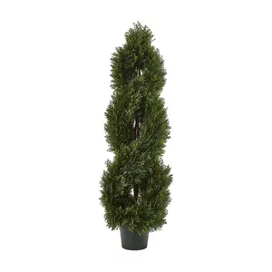 4' Double Pond Cypress Spiral Topiary by NearlyNatural