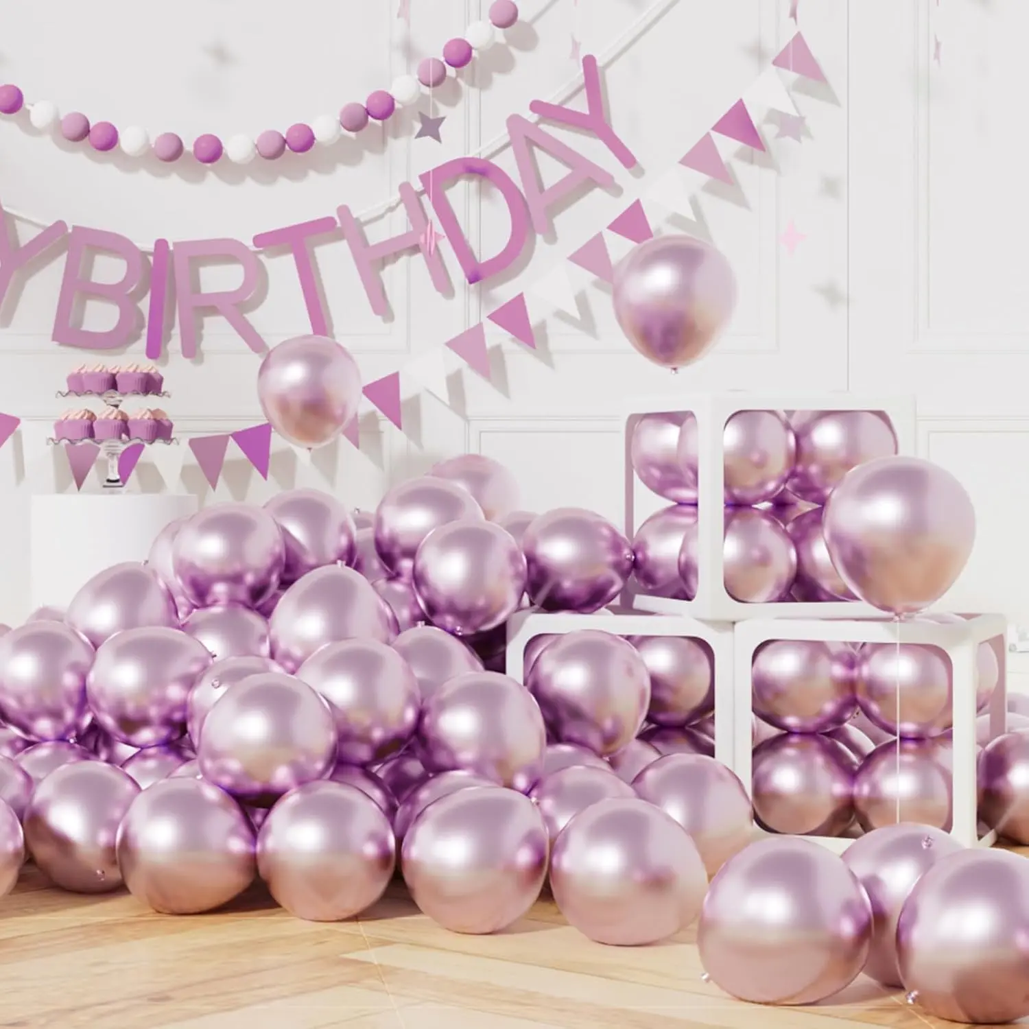 Metallic Light Purple Balloons 5 inch 50 count Lavender Latex Balloons Chrome Helium Shiny Thicken Balloon  Party Decoration for Wedding Birthday  Shower Graduation Christmas Carnival