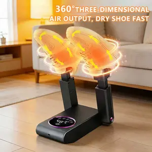 Portable Shoe Dryer 360° with Hot Air Circulation,Temperature Display, Smart Timing for All ShoeTypes,Upgraded Temperature Control Boot Dryer ShoeDryer 4 Timer Settings, Ideal for Rainy & Snowy Days