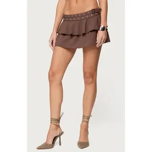 Edikted Women's Hailie Grommet Ruffled Mini Skort - Multicolor