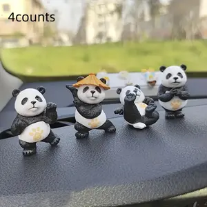 Creative Kung Fu Panda Decorations, Car Decoration, Car Interior Decoration, Car Ornament, Car Interior Ornaments, Car Interior Accessory, Miniature Landscape, Gardening, Martial Arts, Desktop and Car Accessories