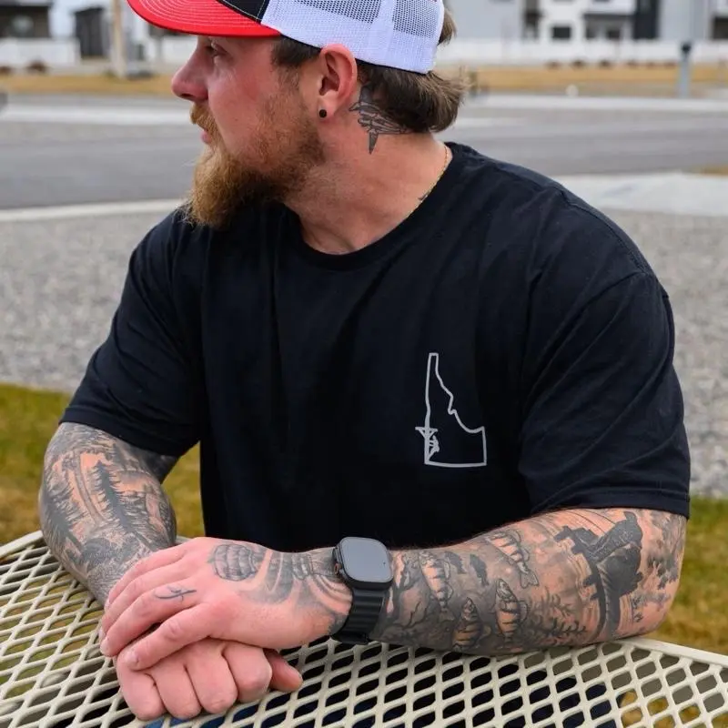 State Outline Lineman T-Shirt — ALL states are available  — Unisex, Casual, Comfortable & Soft