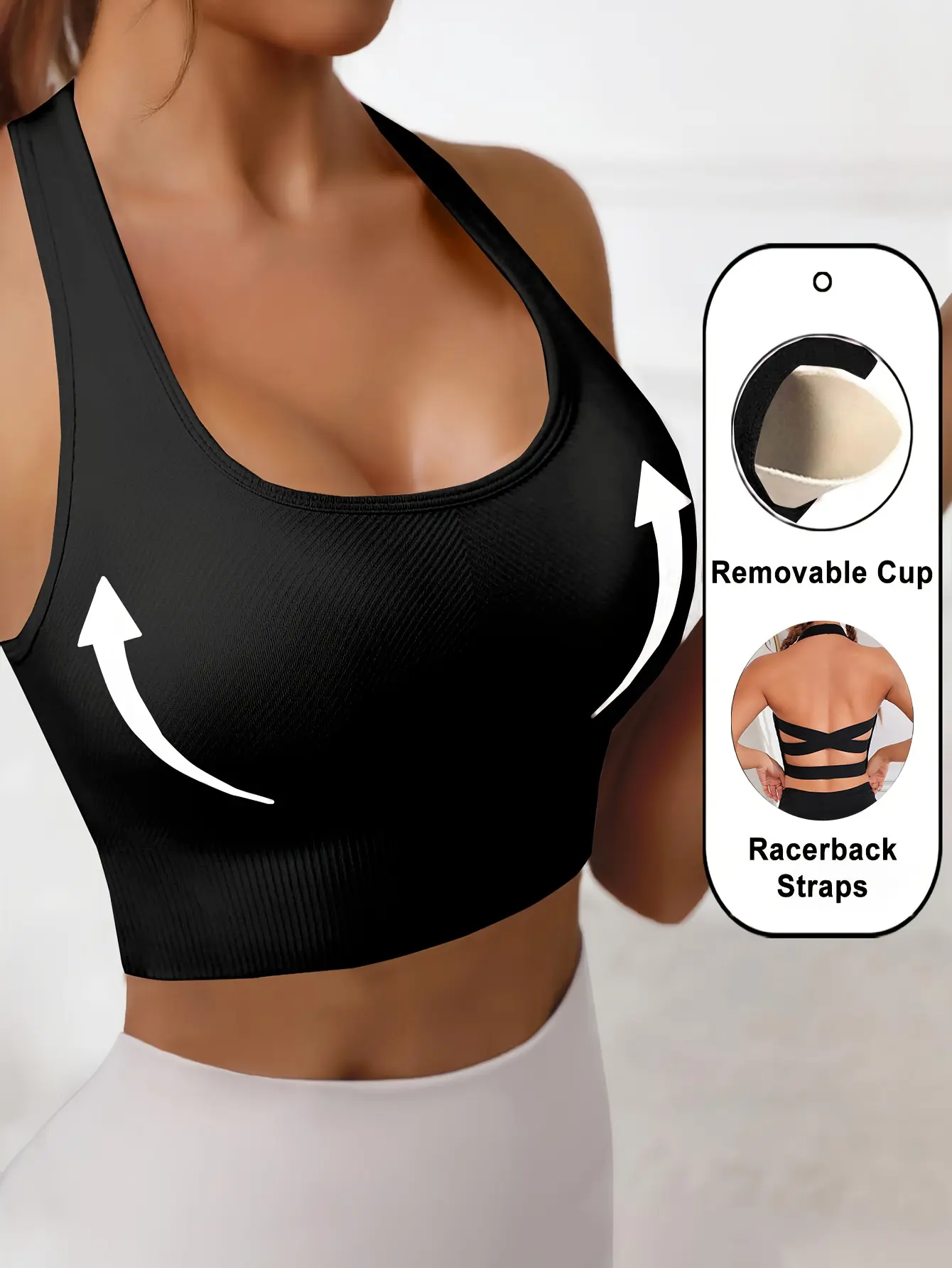 【Clearance sale】 Women's Sleeveless Square Neck TankWomen's Plain Criss Cross Back Sports Bra Breathable Comfortable Sports Ladies Sportswear for Indoor Outdoor Wear Gym Clothes Sport Top brasier de mujer  tiktok shop coupons