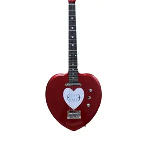 Red Heart Shaped Electric Guitar Fast Shipping from US Warehouse