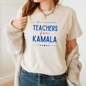 Teachers For Kamala Harris Shirt | Never Underestimate A Public School Teacher 2024 Back To School Harris Tee | Educator Harris Rally Merch