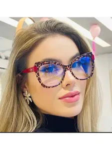 Eyeframe frame European and American personality contrasting color trend cat eye plain glasses frame women's new cross-border minimalist glasses