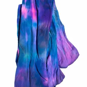 MOON LAGOON Hand-Dyed Opaque Footed Tights – Neon Galaxy Tie Dye Pantyhose, Festival Leggings, Artistic Color Burst Hosiery, Soft Stretch Summer statement Fashion Tights XXL