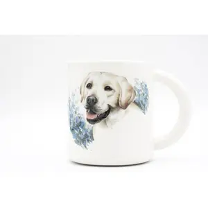 Labrador Dog Portrait Mug: Hand-Painted Ceramic Coffee Cup