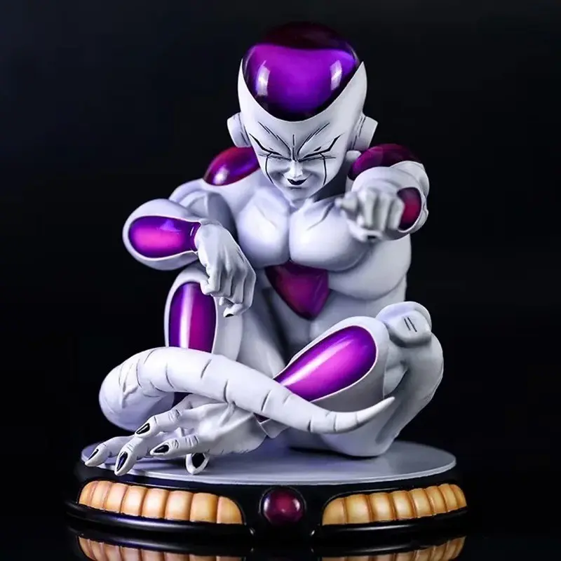 Dragon Ball Frieza Final Form Sitting PVC Figure, Anime Collectible Model, Desktop Decor, Boys' Gift, High Detail Reverse Villain Handmade, Sculpted Statue