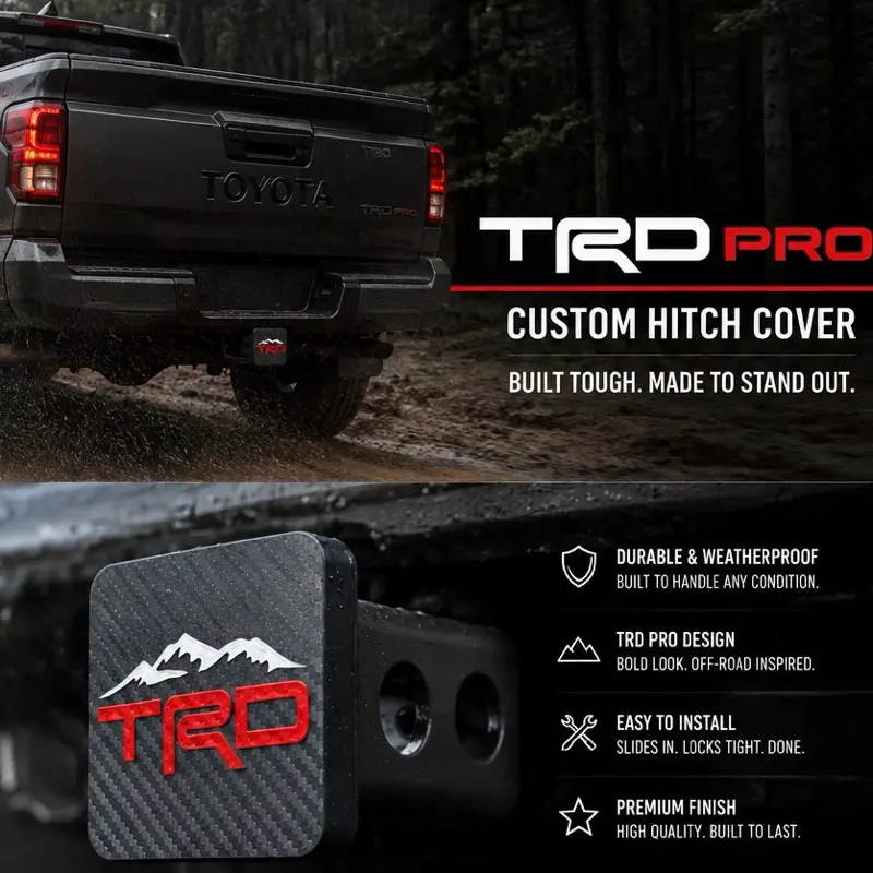 TRD Custom Mountain Hitch Cover For Toyota
