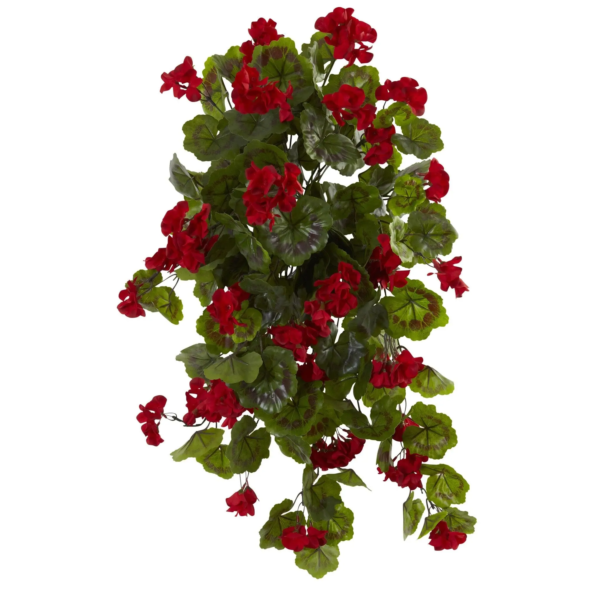 29” UV Resistant Geranium Artificial Hanging Plant (Indoor/Outdoor) - Set of 2 29” UV Resistant Geranium Artificial Hanging Plant (Indoor/Outdoor) - Set of 2