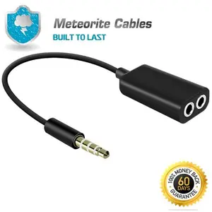 2in1 3.5mm AUX Audio Splitter Earphone Headphone Adapter For Audio Devices Universal  Iphone Ipad Speakers Stereo Cable