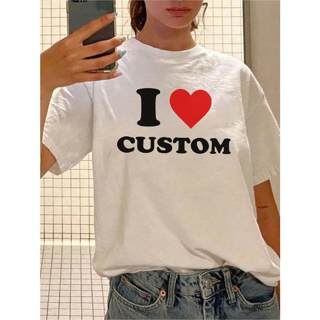 I Love Custom Shirt I Heart Custom Shirt Valentine's Day Customizable Unisex Shirt Personalized Gift Shirt For Him Gift For Her
