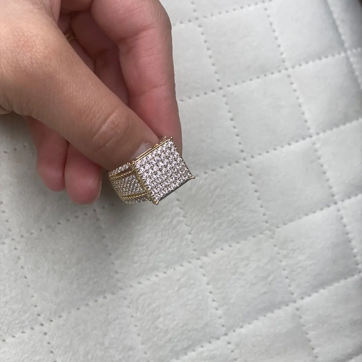 Men Ring Squared All blinged Men Ring Squared All blinged
