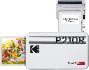 KODAK Mini 2 Retro 4PASS Portable Photo Printer (2.1x3.4 inches) + 8 Sheets
