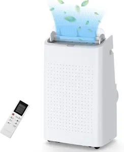 15,000 BTUs Portable Air Conditioner - 3-in-1 Compact Portable Aircon with Cooling, Dehumidifier, Fan Functions and Remote Control, Ideal for 850 Sq. Ft Rooms, Home/Office Use, White