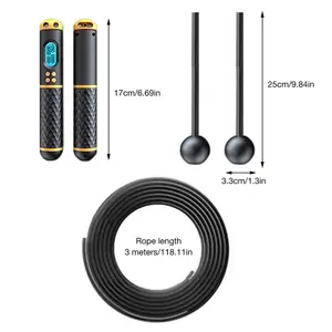 2 in 1 Professional Jump Rope Wire Cordless Jump Ropes with Ball Fitness Exercise Jumping Skipping Rope Exercise Jumping Gym