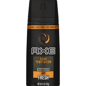 AXE Dark Temptation Body Spray Deodorant for Men, 4 Oz, Pack of 6