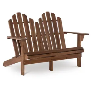 Linon Home Outdoor Silas Adirondack Double Bench