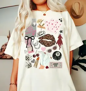 Comfort Colors Vintage Western Collage T-, Yallternative Western , Western Cowgirl Graphic T-, Cowgirl Rodeo Vintage Tee, Western Style Tee, Country Life Unisex  shirt   , for men and women 