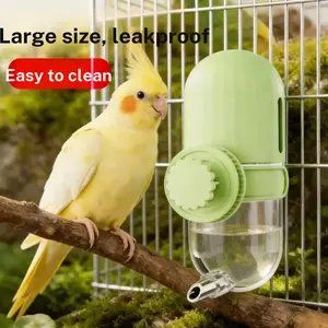 Bird Piston Water Dispenser, Capsule-shaped Automatic Water Feeder, Waterproof and Stain-proof Drinking Bowl, Large-capacity Automatic Bird Water Dispenser, Special for Budgies and Cockatiels