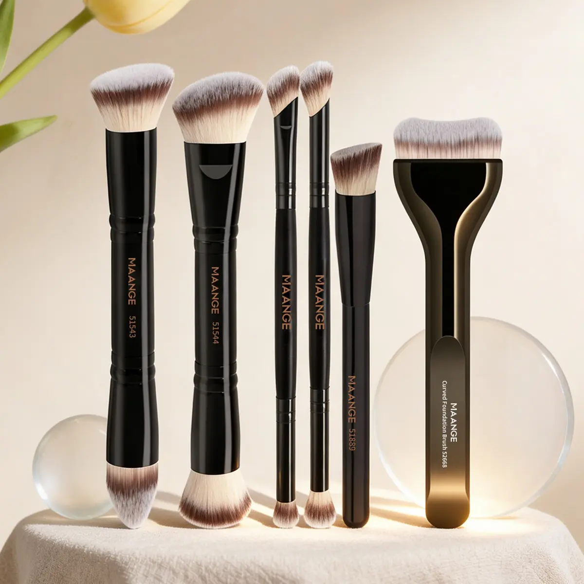 Maange 6-Piece Makeup Brush Set, Includes Foundation Brush, Concealer Brush, Blush Brush, Essential Makeup Tools, Perfect for Daily Use, Makeup Brushes Set