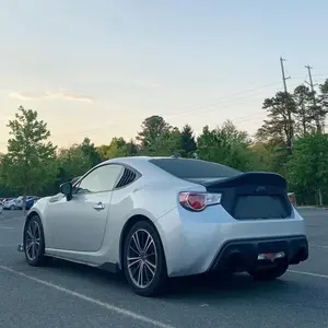 Rear Trunk Spoiler  with 2013-2020 Subaru BRZ/2013-2016 Scion FR-S/2017-2020 Toyota 86 Spoiler Wing Winglet Deck Lid Carbon Fiber Finish Style Look, L Type ABS Plastic