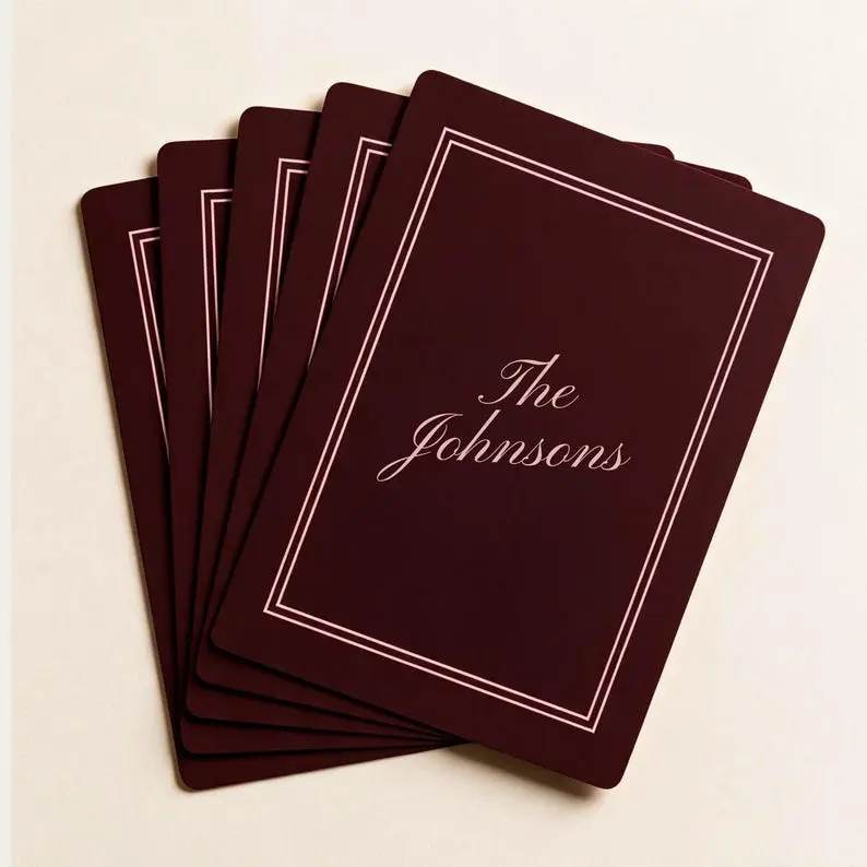 Personalized Playing Cards Game Night Family Gift Custom Deck Poker Set Wedding Favor