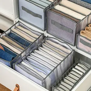 1-Compartment Clothes Organizer, Foldable Storage Box with Handle, Ideal for Shirts, Jeans, T-Shirts, Bras, Underwear, Socks