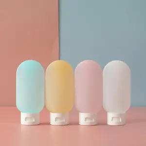 4-Piece Portable Dispenser Bottles, Reusable Leak-Proof Cosmetic Containers, Ideal for Lotion, Bath, Skincare, Travel Companion