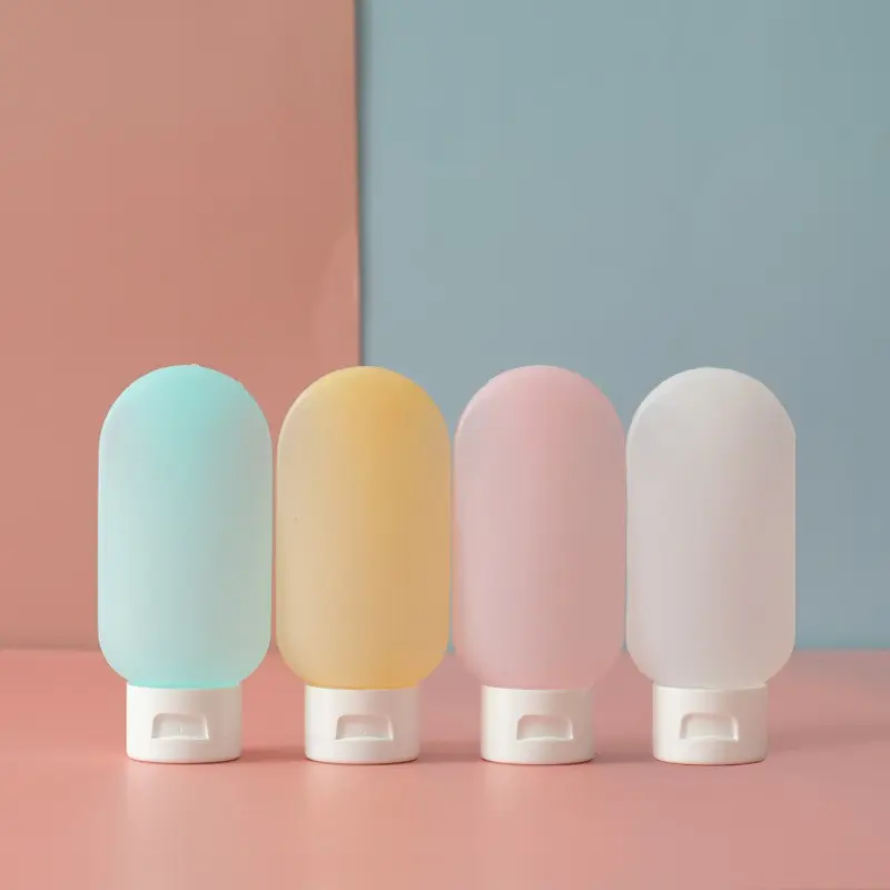 4-Piece Portable Compact Dispenser Bottles, Reusable Leak-Proof Cosmetic Containers, Ideal for Lotion, Bath, Skincare, Makeup, Travel Companion, Versatile Use