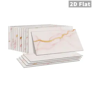 16/32pcs Marble Self-Adhesive Vinyl Backdrop Tiles - Waterproof PVC Wall Panels, Easy Peel & Stick, Reusable Modern Decor for Bathroom, Kitchen, Living Room - Ideal for TV Backdrop, Contemporary Decor, Easyclean Surface, Marble Pattern Wallpaper