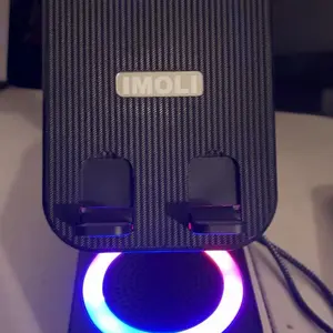 Product Review of IMOLI Wireless Audio Induction Bluetooth Speaker with Emergency Charging 5in1 Phone Holder Power Bank LED Nightlight for Tablet iPhone Android 5.3 Connectivity 1500mAh Battery 100Hz-20kHz Frequency Response New Design Durable Smart Device from A** C**o