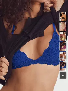 Lace Bralette Floral Ultra-Thin Small Bust Seamless Romantic Lingerie