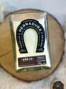 Tequila candle - herradura bottle - margarita scent - organic soy wax -  liquor bottle candle