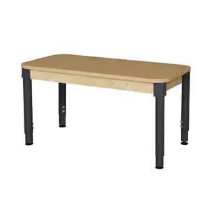 24" x 36" Rectangle High Pressure Laminate Table with Adjustable Legs 18"-29"