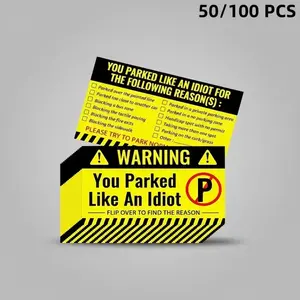 Funny Parking Cards Pack of 50/100/200 Pcs, German Language Car Truck Motorcycle Warning Cards, Humorous No-Parking Reminder Index Cards, Sticker for Cars