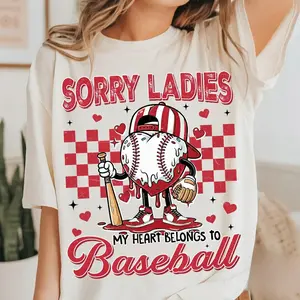 Baseball Valentine’s Day Youth/Adult Shirt – Funny Retro Baseball Boy Love Graphic Tee, Sports Valentine Outfit