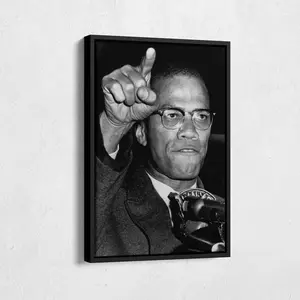 Malcolm X Poster, Black and White Print Wall Art Home Decor UnFrame Art