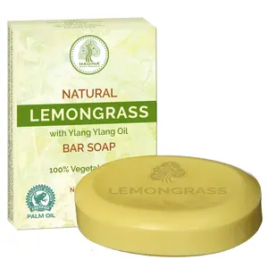 LEMONGRASS BAR SOAP with Ylang Ylang oil (Natural) 100% Vegetable Base (6 pack)