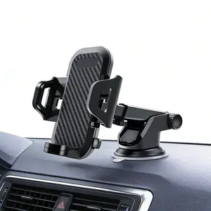 Car Phone Holder, 1 Count Universal Car Phone Holder with Suction Cup, Car Cellphone Mount, Car Phone Navigation Holder, Car Interior Accessories for Car Dashboard & Windshield