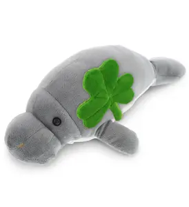 PLUSH SHAMROCK - WILD COLLECTION PLUSH - 15" GREY MANATEE