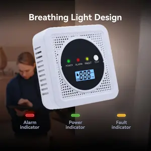 Combined Smoke and Carbon Monoxide Alarm, Dual Sensor Smoke Alarm and Carbon Monoxide Alarm, Battery Powered, Simple Test